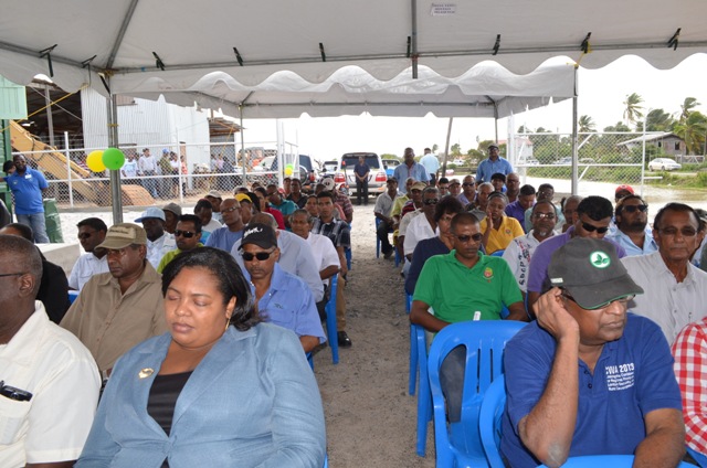 The gathering at the commissioning of the Lima pump station