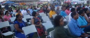 A section of the gathering at the opening ceremony of the Berbice Expo