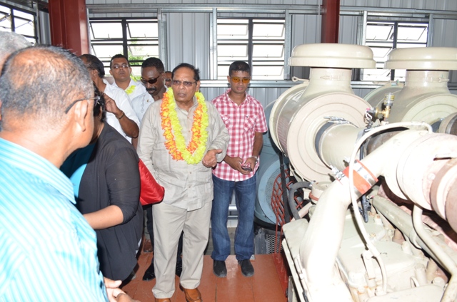 Prime Minister Moses Nagamootoo in the Lima pump station