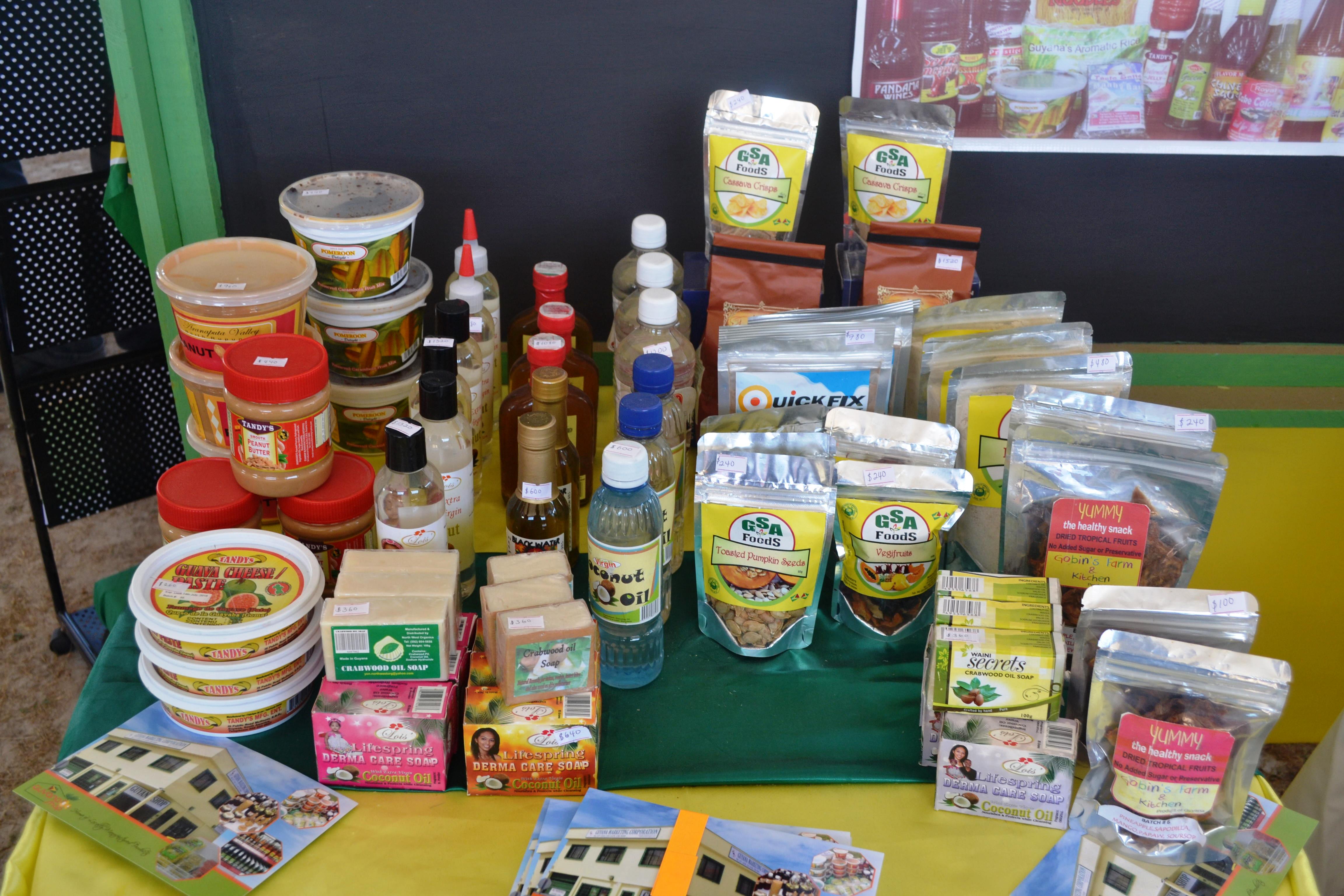 Products on display at the Rupununi Agri Expo