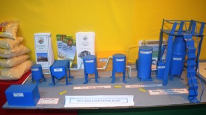 GRDB rice husk gasification plant model on display at the Berbice Expo