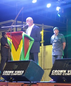 H.E. David Granger while delivering the feature address at the opening of the Berbice Expo