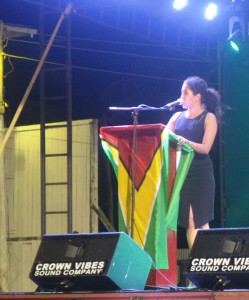 Ms Patricia Bacchus while delivering remarks at the Berbice Expo