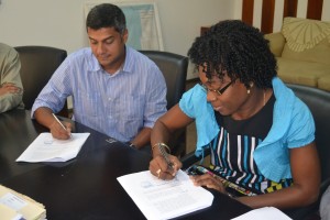 Chairperson, Board of Directors, MARDS signs as a witness to the Agreement 