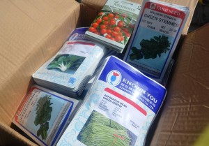 Some of the seeds that were donated