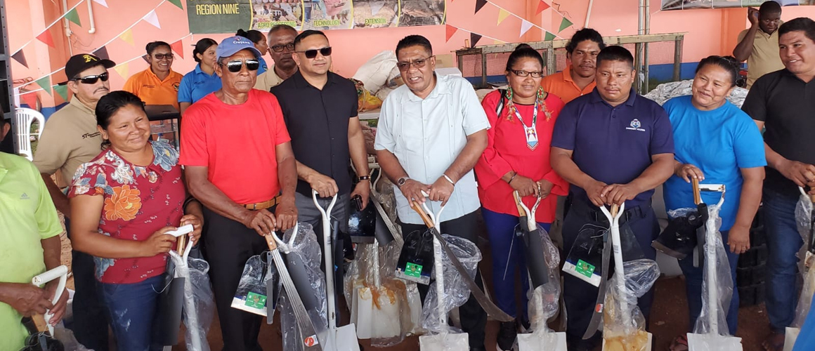 Region Nine farmers receive agri inputs, tools, livestock