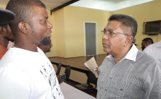 Agri. Minister engages Corentyne brackish water shrimp farmers
